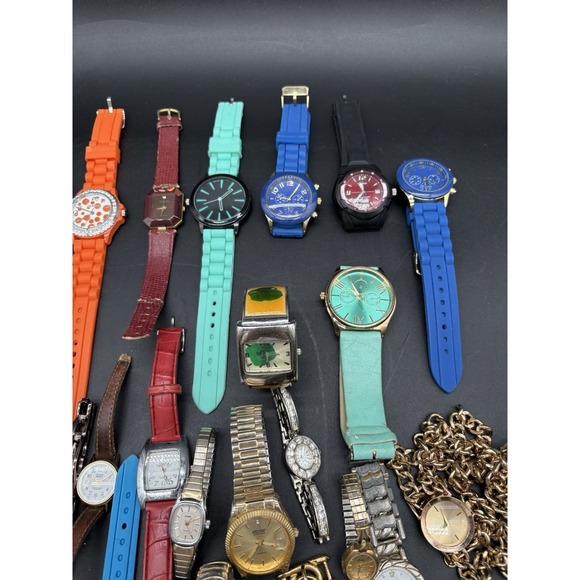 37 Vintage Watch Lot - Kate Spade, Geneva, Nelsonic - 3lb 8oz‎ Parts/Repair